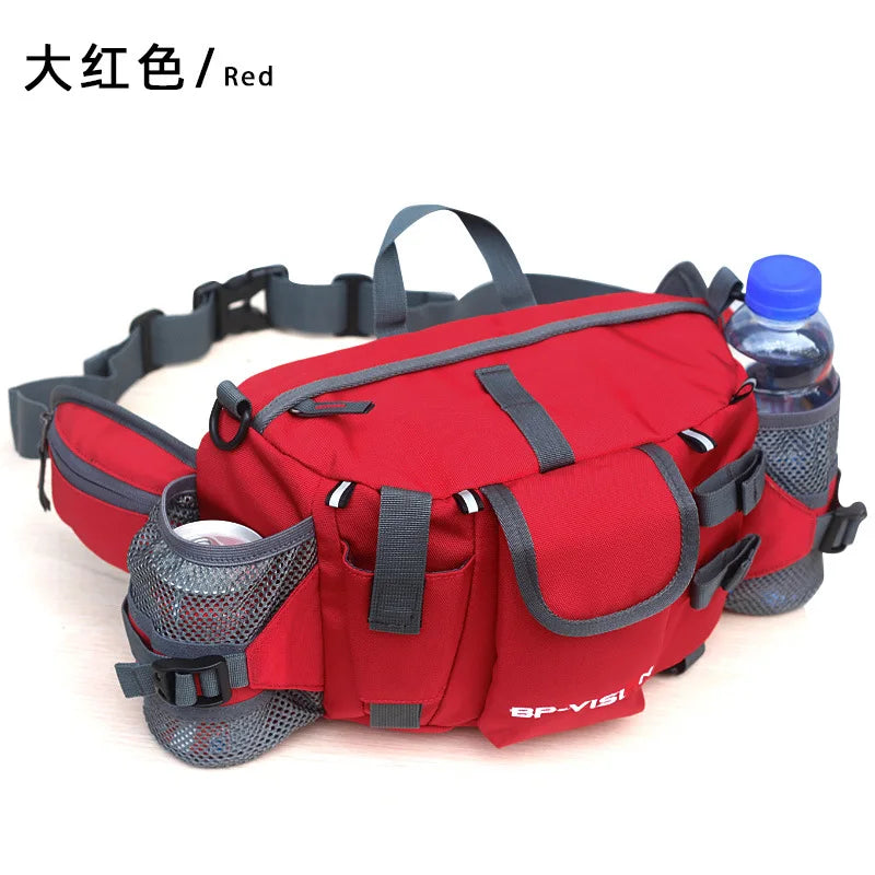 Waist Pack Bag with Shoulder Strips Hiking Camping Climbing Cycling Tactical Storage Lumbar Bag for Hunting Ski Fishing Fitness