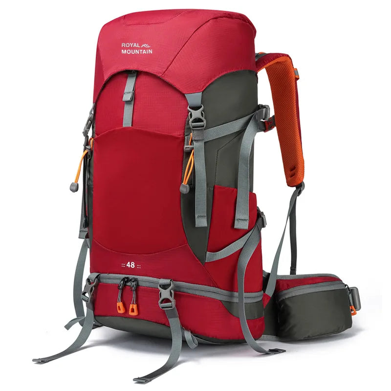48L Camping Backpack Travel Bag For Men Large Capacity Outdoor Sport Trekking Hiking Mountaineering Shoulder Bag with Rain cover