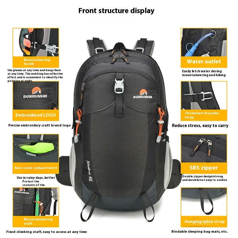 Outdoor Men's Backpacks Large Capacity Women's Hiking Backpack Climbing Bag for Men Travel Camping Breathable
