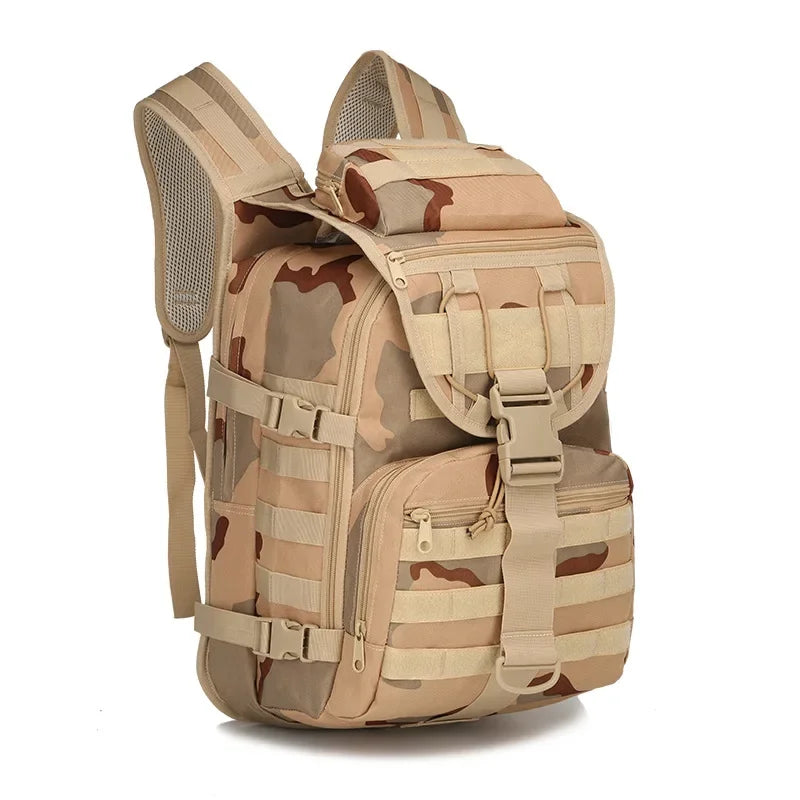 Tactical Camouflage Outdoor Backpack Mens Waterproof Wear-resistant Commuting Bags Male Camping Hiking Travel Hunting Backpacks