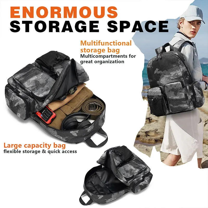 Camouflage Hunting Backpack Dead Leaf Junior Outdoor Backpack Mountaineering Multi-pocket Multifunctional New