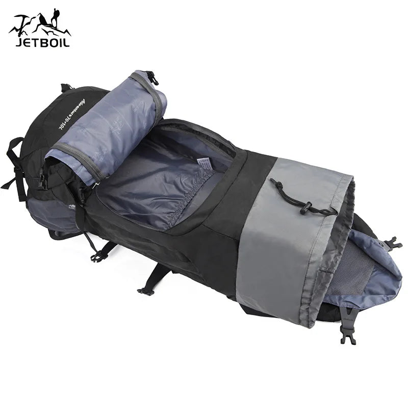 Waterproof Nylon Bag Camping Travel Backpack With Rain Cover Outdoor Hiking Mountaineering Men Shoulder Climbing Traveling Bags