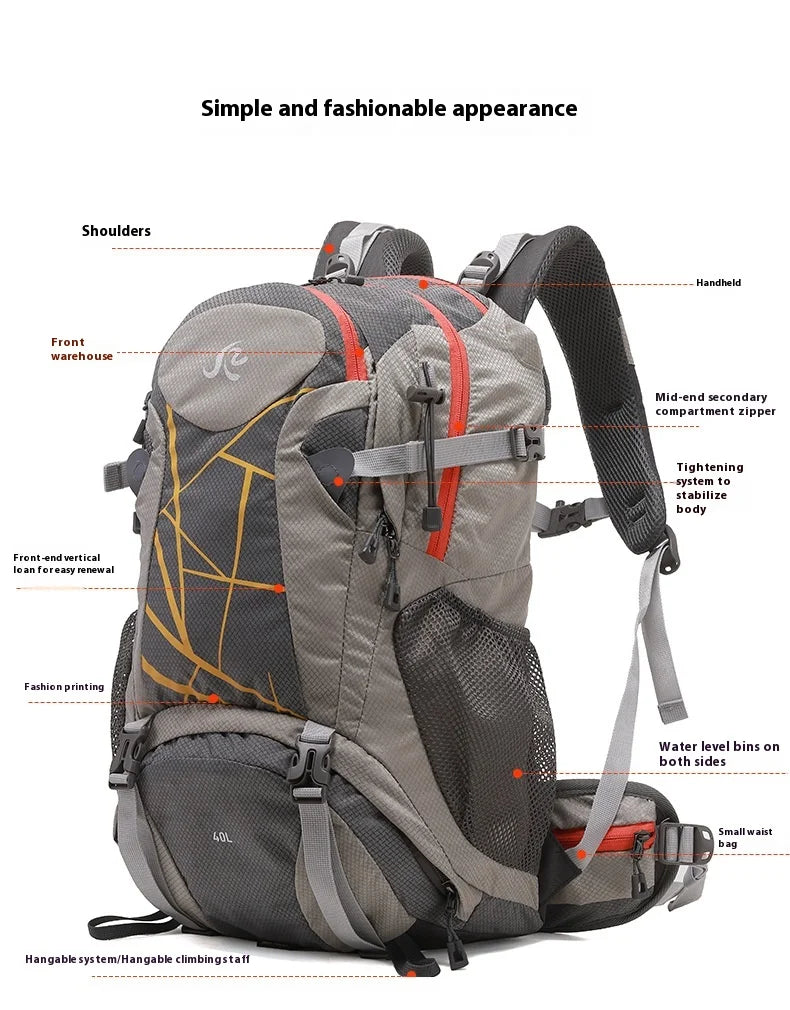 40L Waterproof Travel Hiking Backpack Sports Cycling Camping Backpack Rucksack Men Mountaineering Trekking Duffle Bagpack