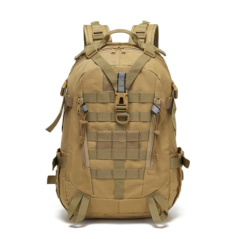 40L Camping Backpack Men's Bag Travel Bags Tactical Molle Climbing Rucksack Hiking Outdoor Reflective Shoulder Fishing Bag