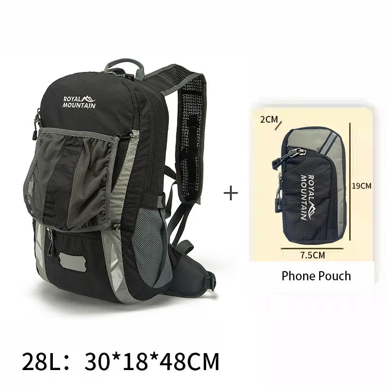 Royal Mountain Cycling Hiking 25L Outdoor Sports Bapa Floating Double oulder Bag with Rain Cover Profional Mountain