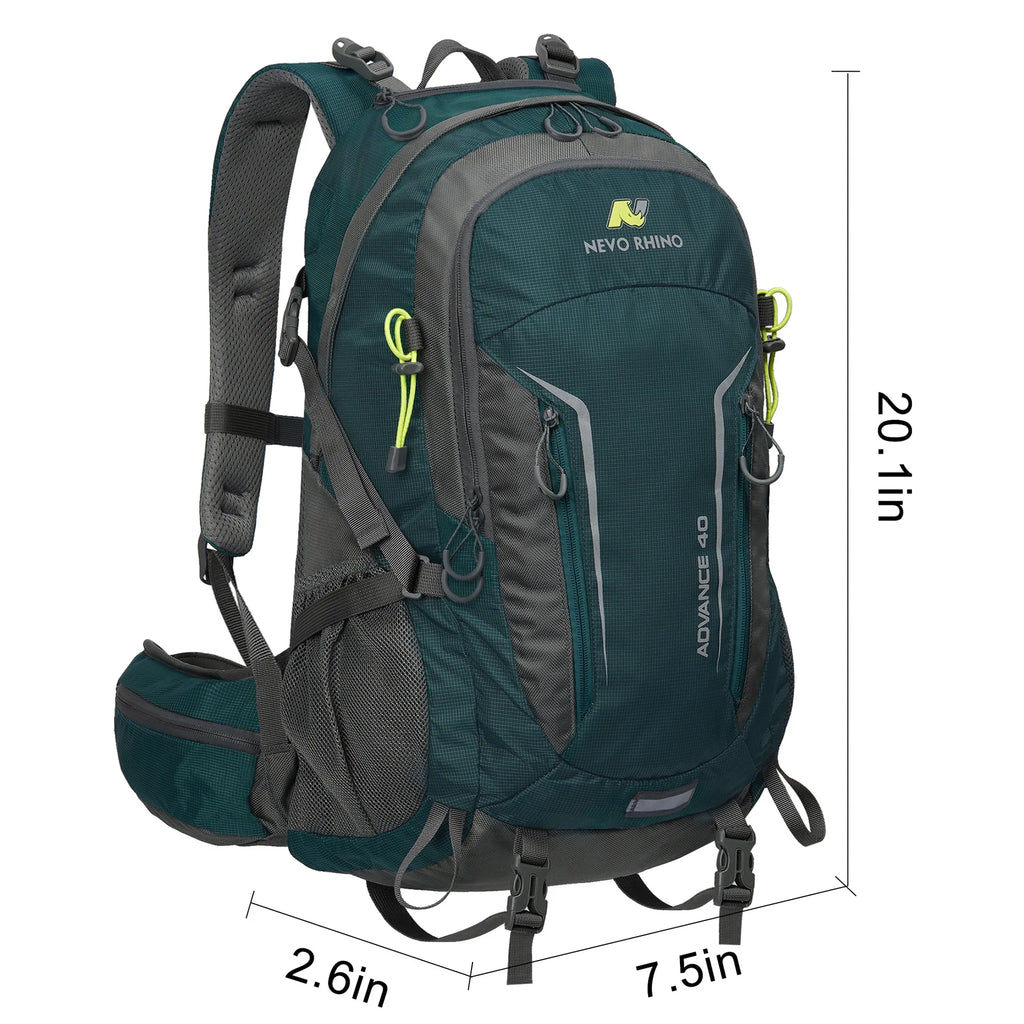 40L Lightweight Multifunction Hiking Backpack Nylon Fabric Camping Bag Outdoor Sports Backpack With Rain Cover