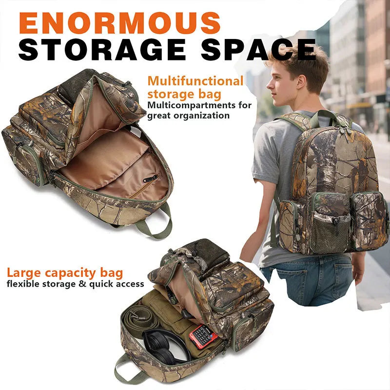 Camouflage Hunting Backpack Dead Leaf Junior Outdoor Backpack Mountaineering Multi-pocket Multifunctional New