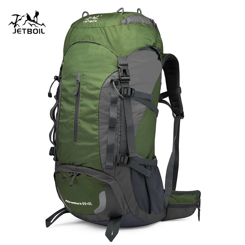 55L high capacity mountaineering bag hiking camping long distance travel outdoor backpack men's and women's sports