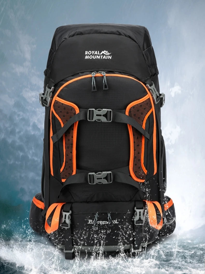 Waterproof Outdoor Sports Hiking Camping Backpack Women's with Dustproof Rainproof Cover Nylon Travel Bags Camping Equipment Men