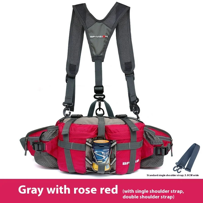 Hiking Waist Bag Outdoor Cycling Waterproof Backpack Reflective Strip Sports Fanny Pack Camping Nylon Hunting Accessor