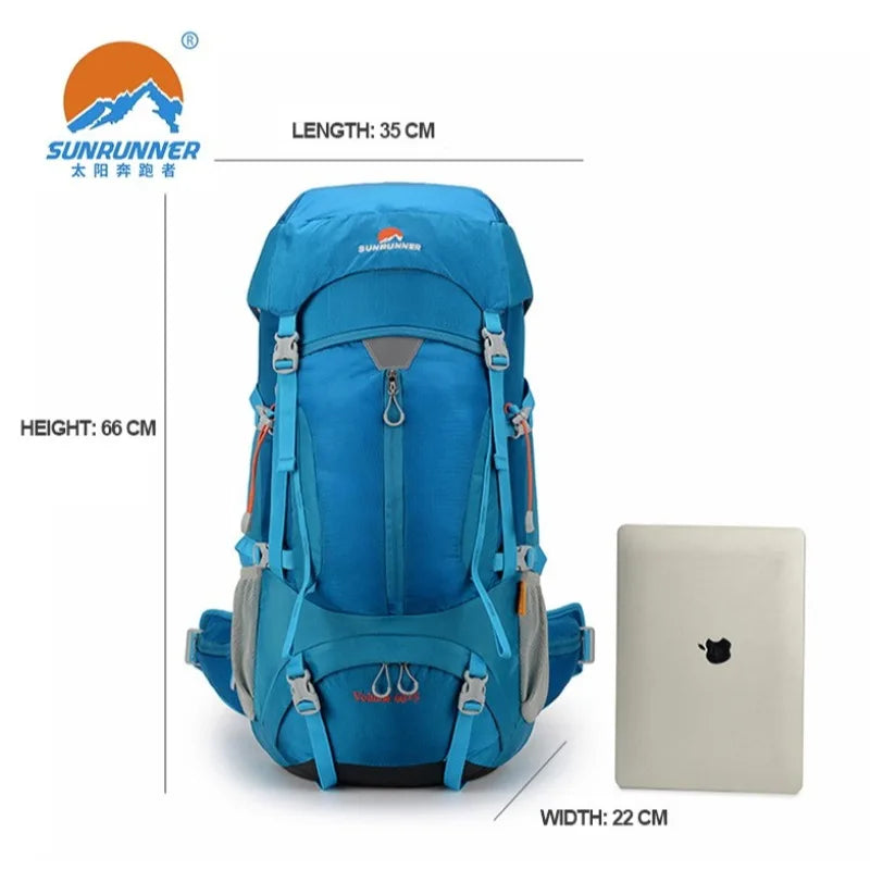 60+5L Camping Backpack Men's Travel Bag Climbing Rucksack Large Hiking Storage Pack Outdoor Mountaineering Sports Shoulder Bags