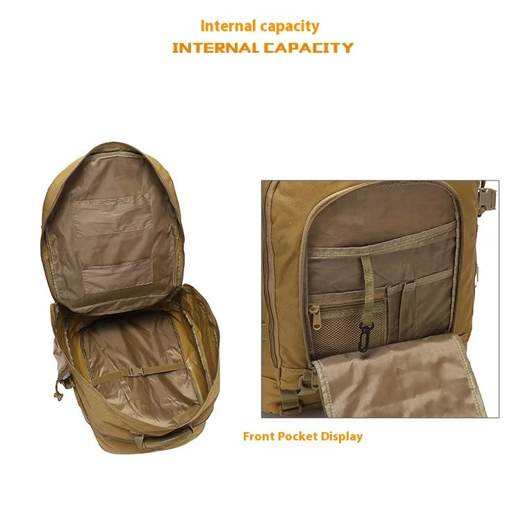 Tactical Backpack for Men 60L Molle Assault Rucksack Heavy Duty Waterproof Large Capacity Bug Out Bag for Hiking Camping Hunting