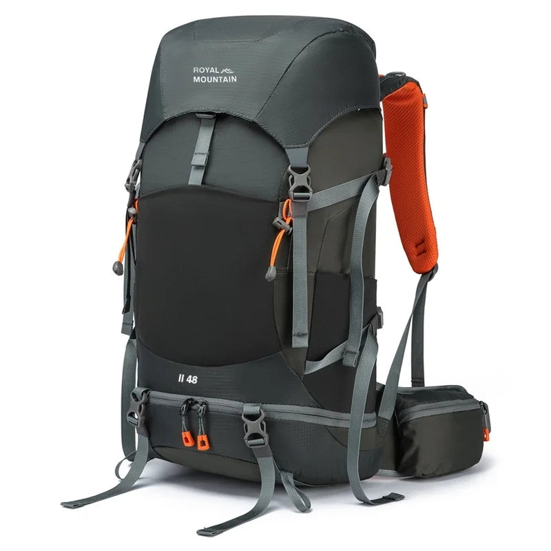 48L Camping Backpack Travel Bag For Men Large Capacity Outdoor Sport Trekking Hiking Mountaineering Shoulder Bag with Rain cover