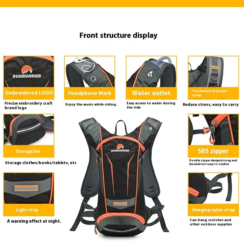 Waterproof Bicycle Bag Cycling Backpack Breathable Rucksack Outdoor Hiking Riding Camping Hydration Bike Backpack