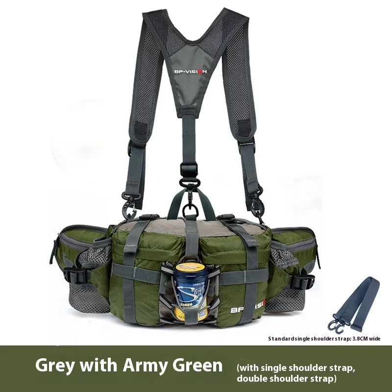 Hiking Waist Bag Outdoor Cycling Waterproof Backpack Reflective Strip Sports Fanny Pack Camping Nylon Hunting Accessor