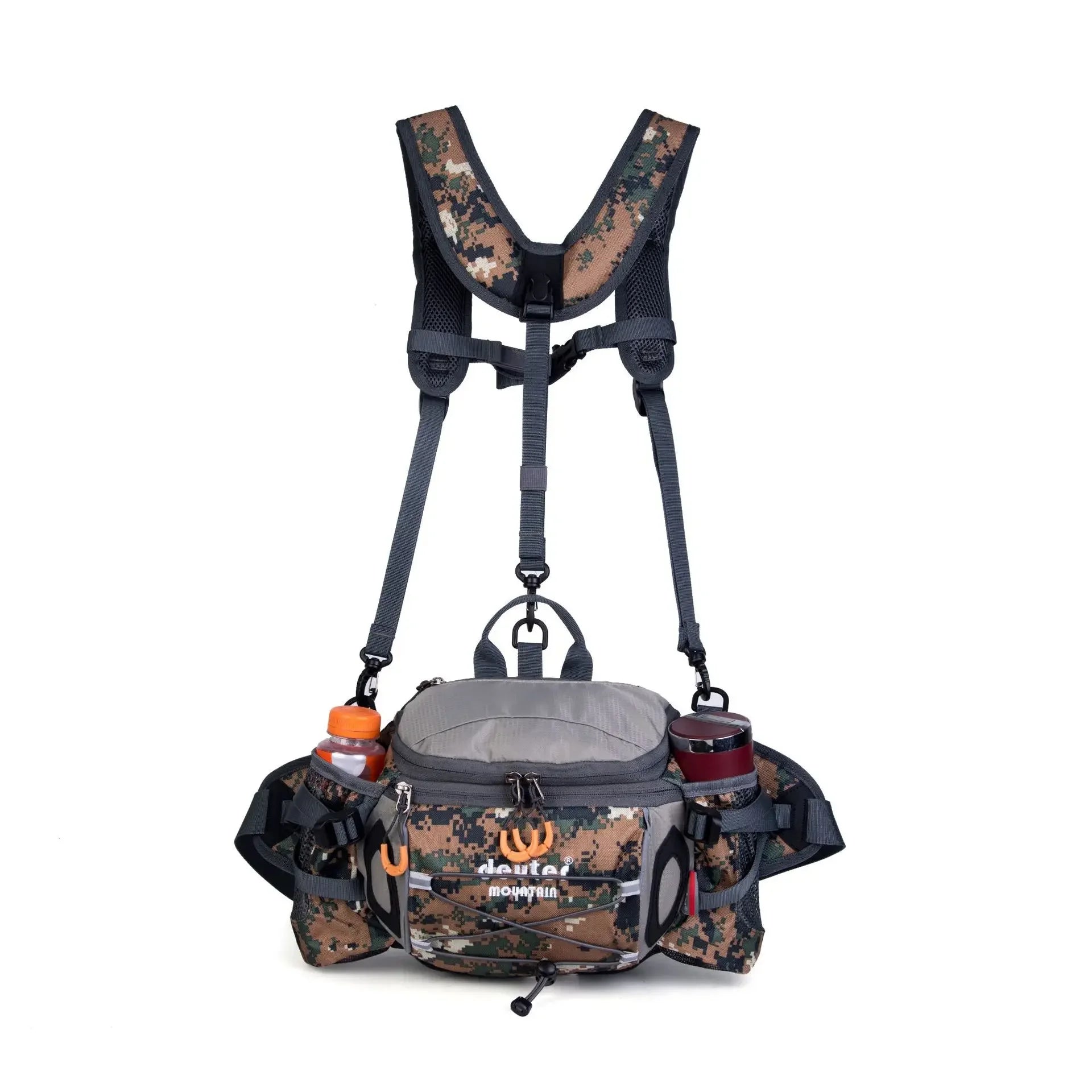 Outdoor Sports Waist Bag Cycling Camping Climbing Men's Backpack Hiking Shoulder Running Water Bottle Bicycle Fanny Pack Fishing