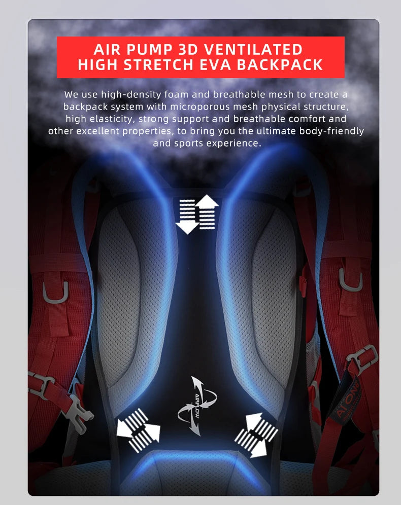 50L Waterproof Climbing Backpack Outdoor Sports Bag Travel Backpack Camping Hiking Trekking Backpack for Women and Men