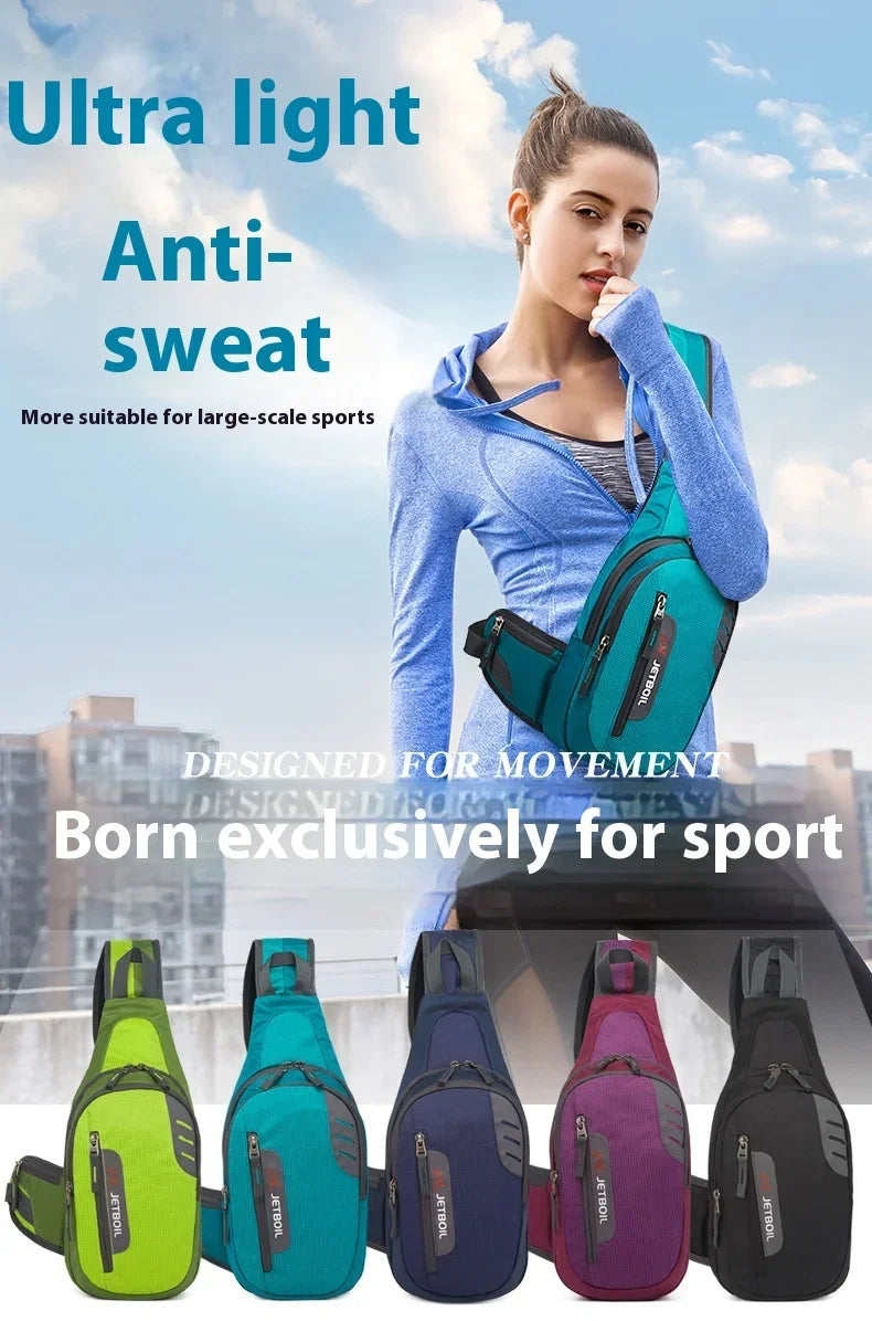 Outdoor Sports Chest Bag Unisex Waterproof Single Shoulder Backpack Cycling Hiking Fitness Multi-Functional Crossbody Pack