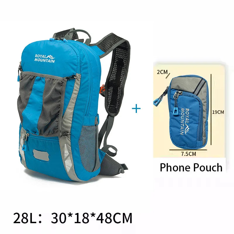 Royal Mountain Cycling Hiking 25L Outdoor Sports Bapa Floating Double oulder Bag with Rain Cover Profional Mountain