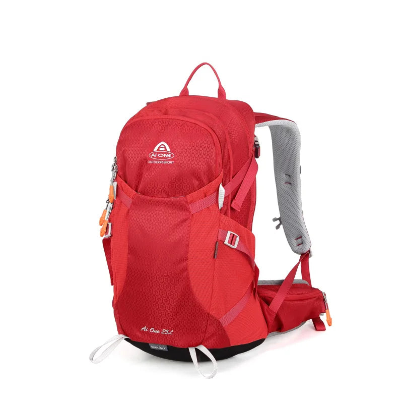 Classic Design Outdoor Backpack 25L Water Resistant Nylon External Frame Backpacking Camping Travelling Hiking Backpack