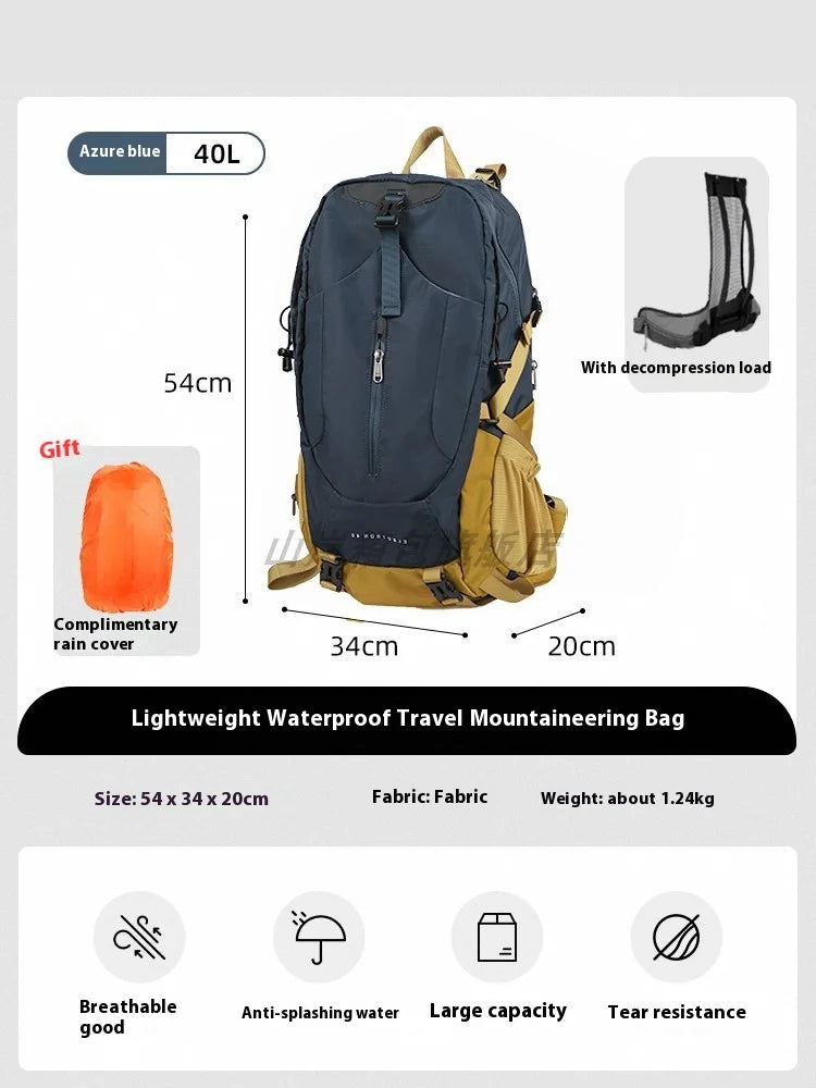 Outdoor mountaineering backpack lightweight backpack new professional lightweight large capacity travel waterproof