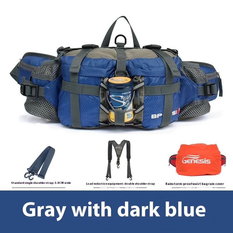 Hiking Waist Bag Outdoor Cycling Waterproof Backpack Reflective Strip Sports Fanny Pack Camping Nylon Hunting Accessor