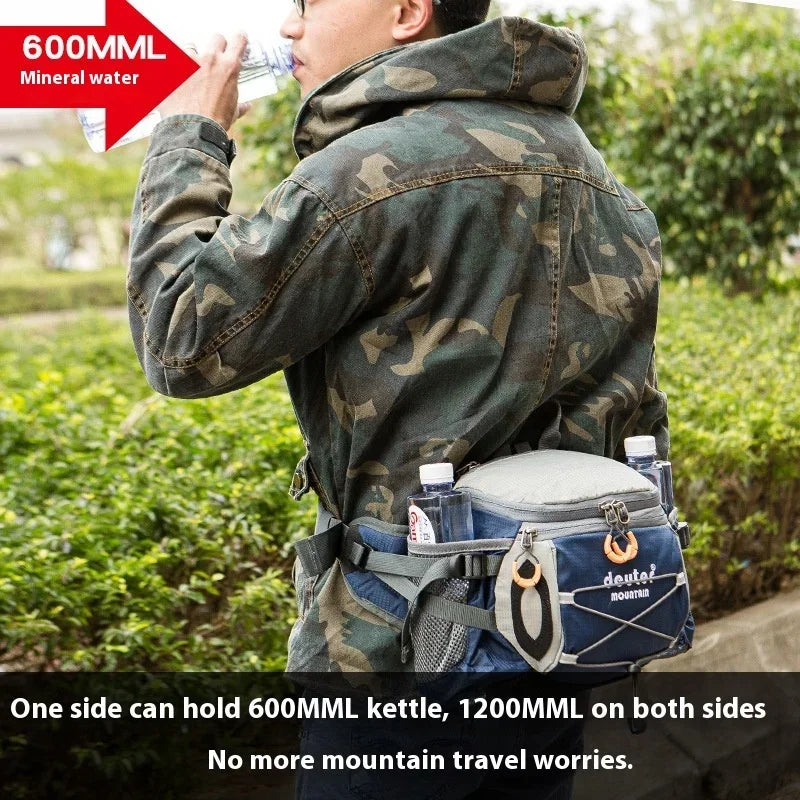 Outdoor Sports Waist Bag Cycling Camping Climbing Men's Backpack Hiking Shoulder Running Water Bottle Bicycle Fanny Pack Fishing
