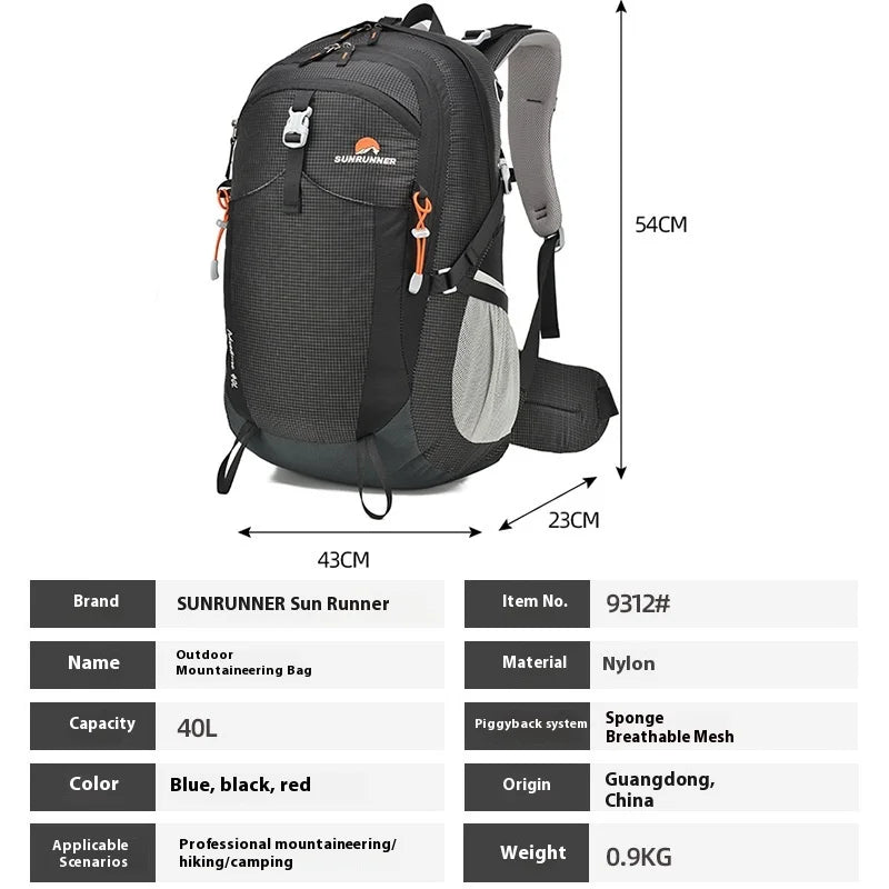 Outdoor Men's Backpacks Large Capacity Women's Hiking Backpack Climbing Bag for Men Travel Camping Breathable