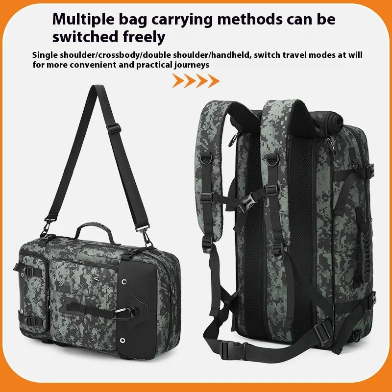 USB Climbing Backpack Travel Laptop Lightweight Rucksack with Shoes Pack Outdoor Camping Hiking Knapsack Sports Gym Schoolbag