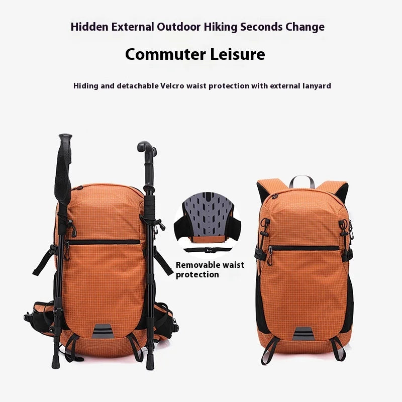 Mountaineering Package Men's and Women's Outdoor Hiking High Capacity Mountaineering Light Travel Commuter Nylon