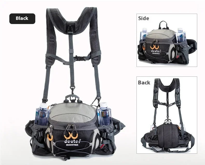 Outdoor Sports Waist Bag Cycling Camping Climbing Men's Backpack Hiking Shoulder Running Water Bottle Bicycle Fanny Pack Fishing