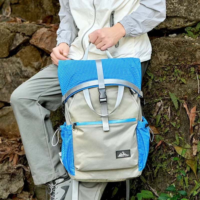 35L Outdoor Mountaineering Backpack Waterproof UHMWPE Cut-Resistant And Water-Repellent Fabric Rolled-Up Shoulder Backpack