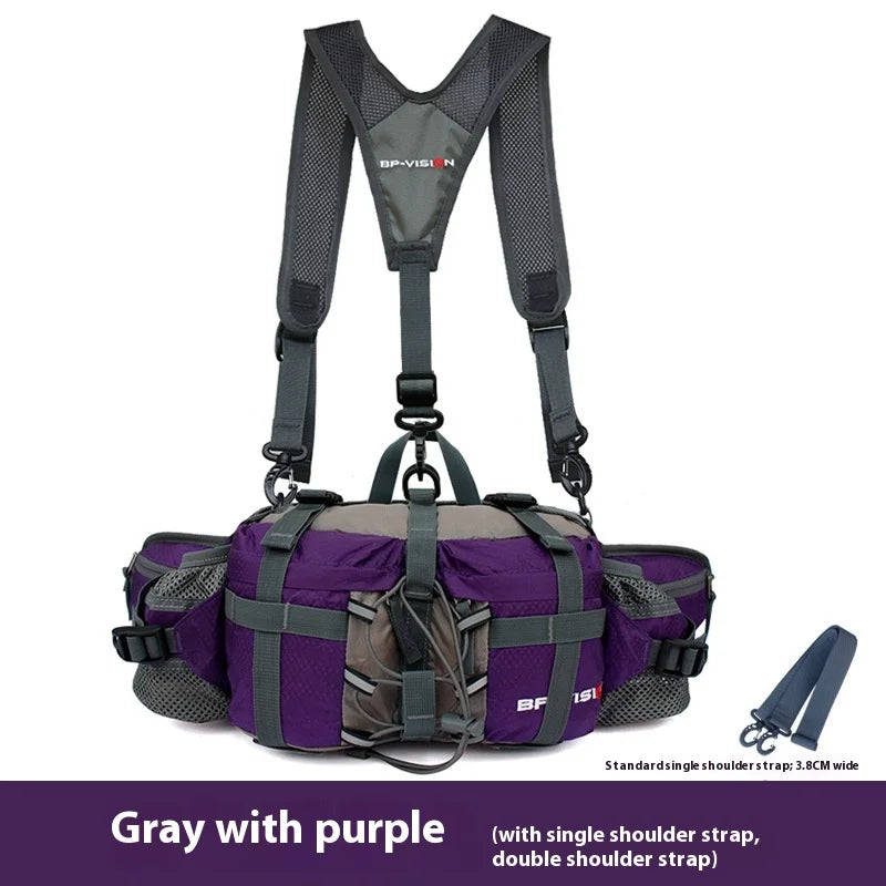 Hiking Waist Bag Outdoor Cycling Waterproof Backpack Reflective Strip Sports Fanny Pack Camping Nylon Hunting Accessor