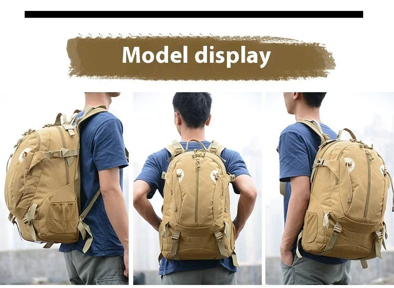 Men's New Large Capacity Backpacks Outdoor Sports Oxford Cloth Waterproof Bag Camouflage Tactical Backpack