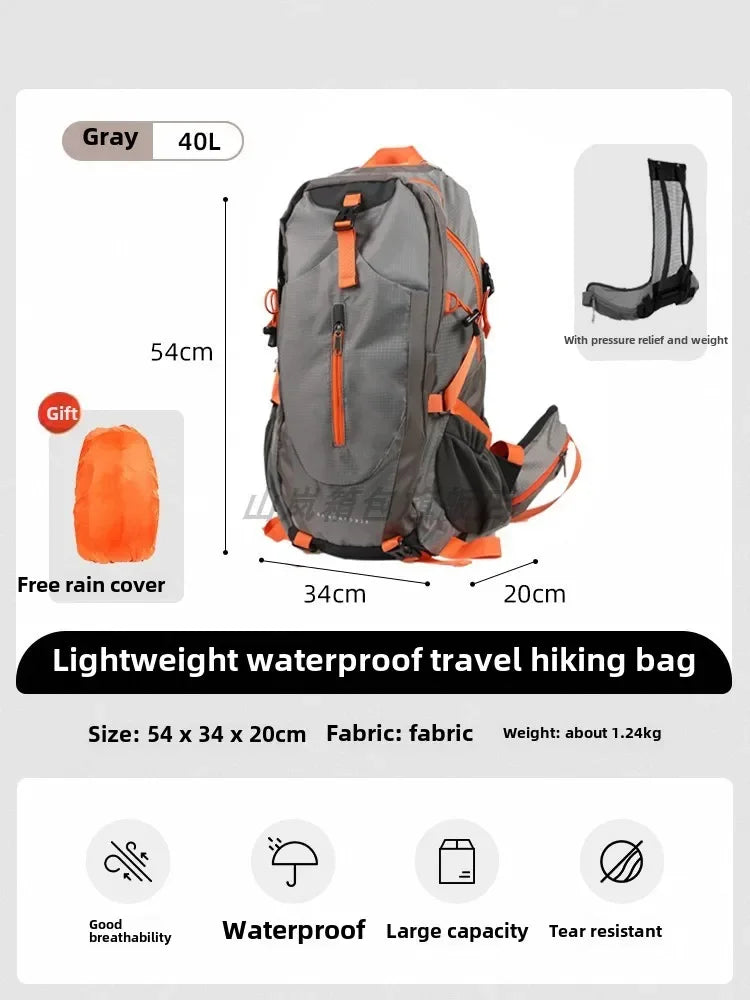 Outdoor mountaineering backpack lightweight backpack new professional lightweight large capacity travel waterproof
