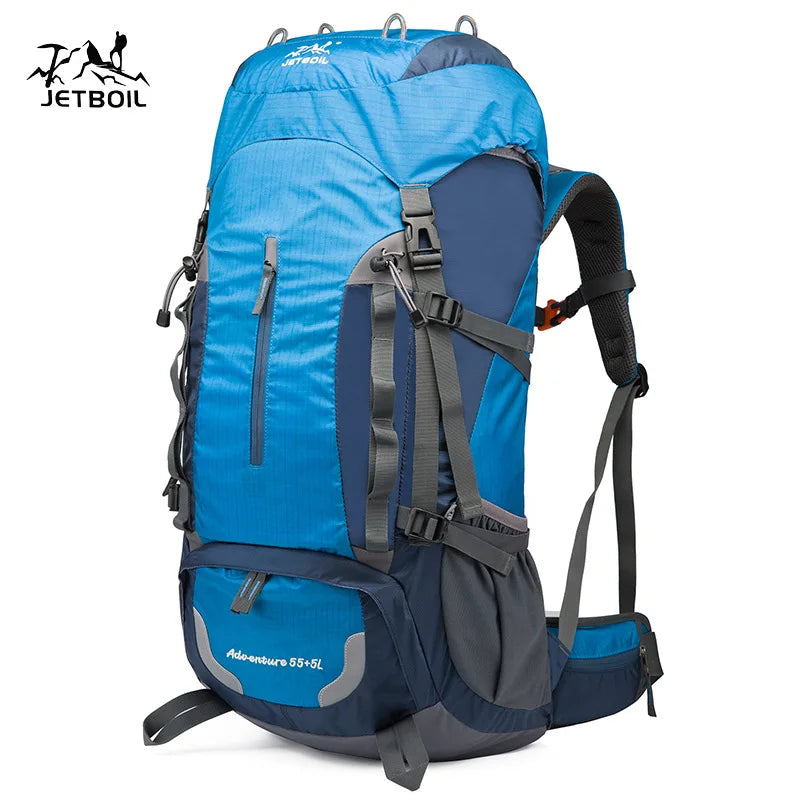 55L high capacity mountaineering bag hiking camping long distance travel outdoor backpack men's and women's sports