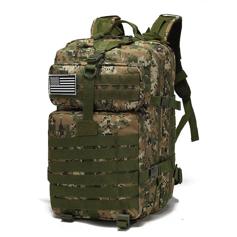 45L Tactical Backpack Men's Travel Large Capacity Rucksacks Men Waterproof Outdoor Sports Multi-functional Bags