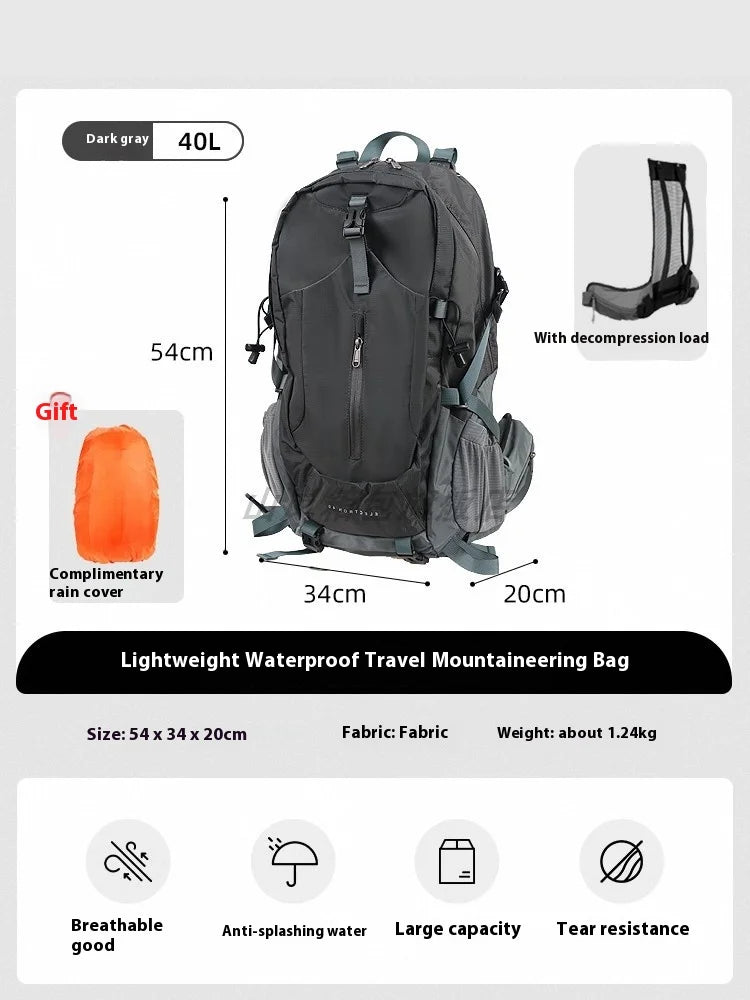 Outdoor mountaineering backpack lightweight backpack new professional lightweight large capacity travel waterproof