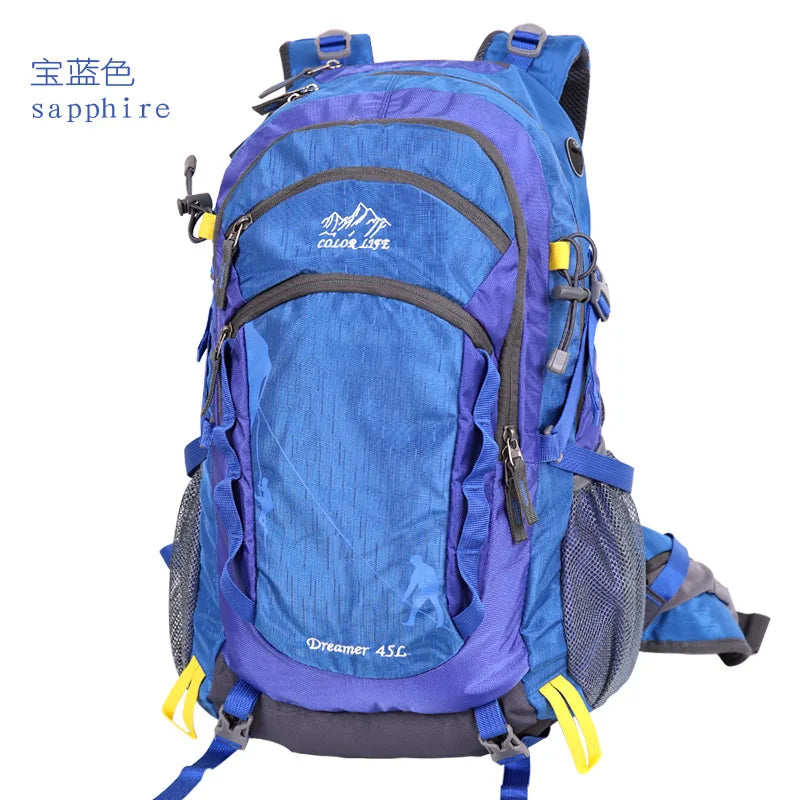 Outdoor Sports Short Distance Trip Backpack Mountaineering Duffel Bag Camping Travel Knapsack Climbing Hiking Hydration Rucksack