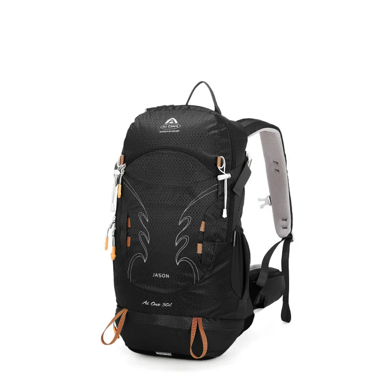 Aione Lightweight Outdoor Hiking Backpack Men Women's 30L Travel Durable Nylon Shoulder Bag Camping Trekking Water Bottle Pouch