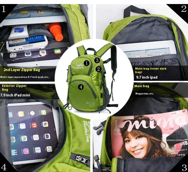 Light Weight Backpack Travel Bag For Men Women Boys Girls Ultralight Outdoor Sports Hiking Camping Climbing Rucksack Small Bag