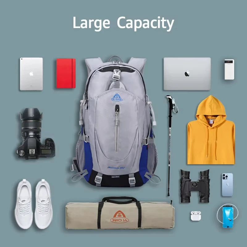 30L Outdoor Backpack Hiking Bag Multi functional Anti splash Mesh Frame Backpack for Tourism Ultra Light Travel Backpack