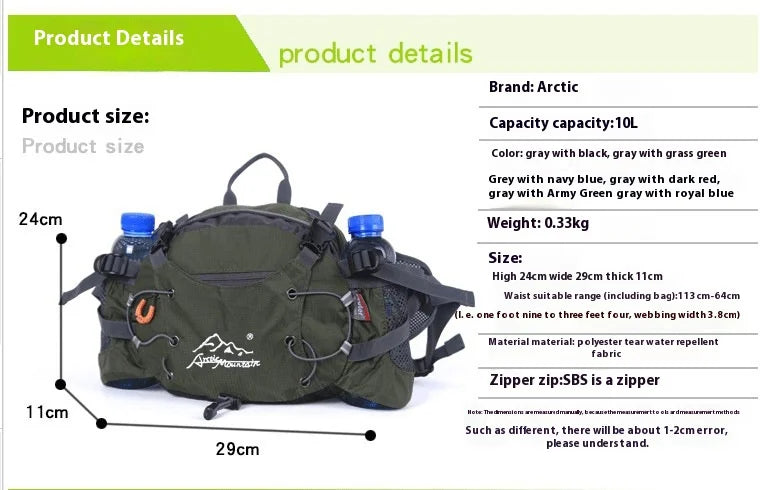 Camping Waist Chest Bag Outdoor Nylon Shoulder Bag Crossbody Travel Cycling Bicycle Riding Running Handbags Climbing Men's Bags
