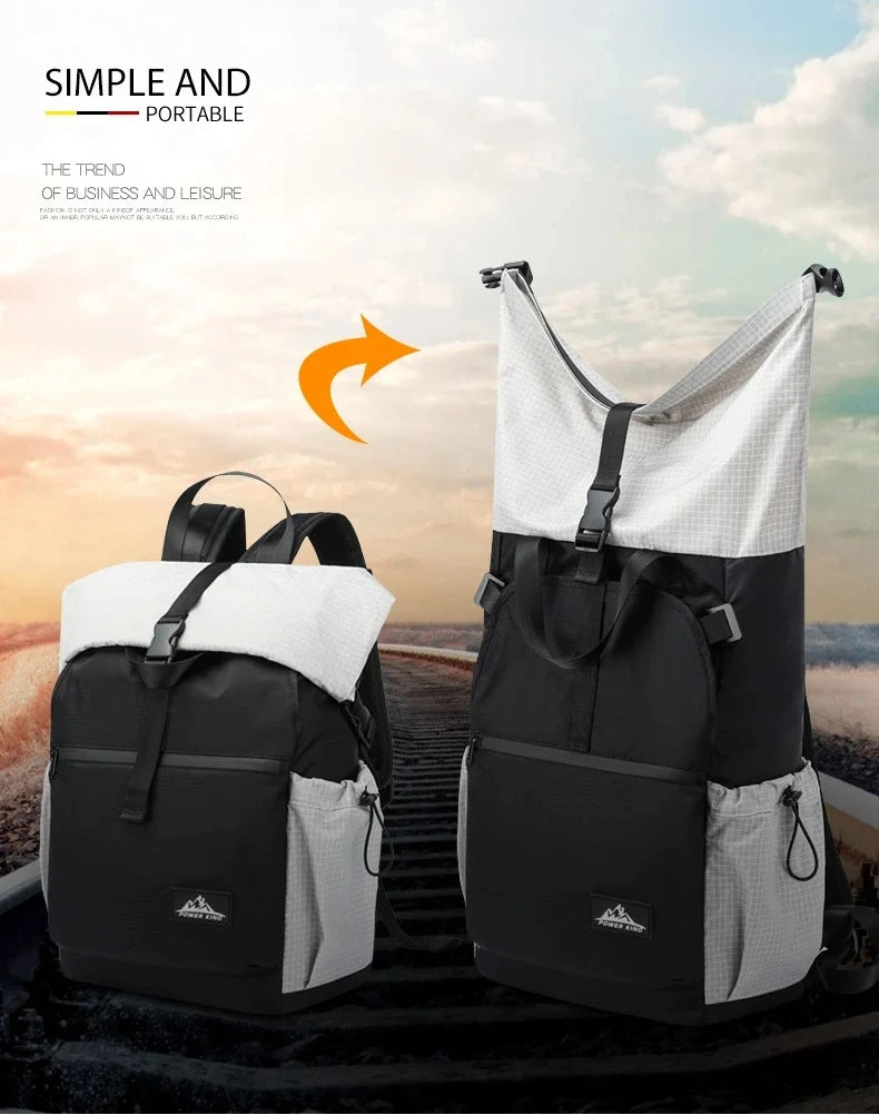 35L Outdoor Mountaineering Backpack Waterproof UHMWPE Cut-Resistant And Water-Repellent Fabric Rolled-Up Shoulder Backpack