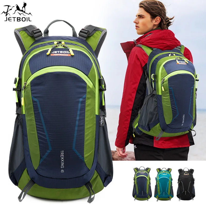 Outdoor Camping Travelling Mountain Waterproof Lightweight Packable Hiking Backpack with Rain Cover
