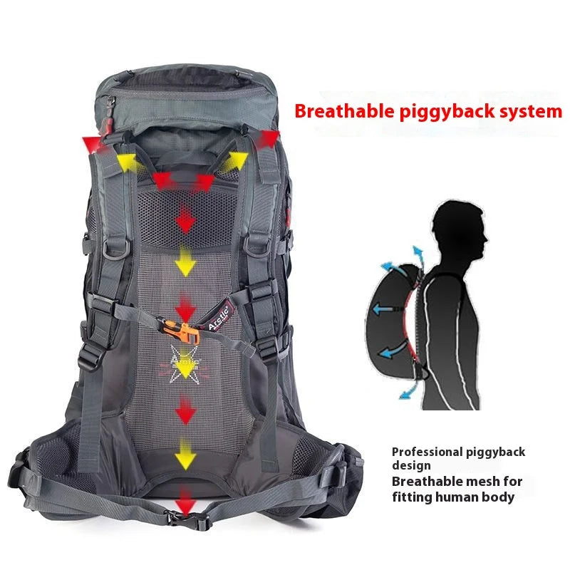 50LHiking Storage Backpack Sturdy Travel Back Pack Army Very Suitable For Mountaineering Trekking Camping Hunting Rucksack