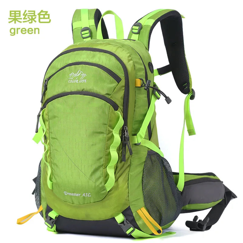 Outdoor Sports Short Distance Trip Backpack Mountaineering Duffel Bag Camping Travel Knapsack Climbing Hiking Hydration Rucksack