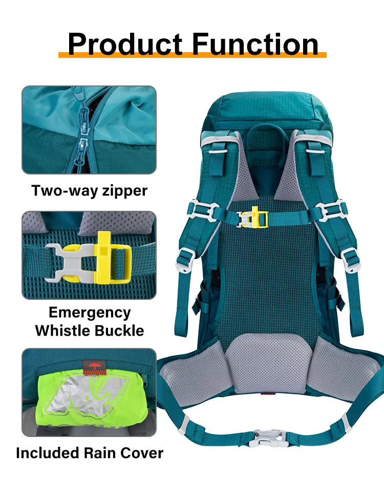 NEVO RHINO mountaineering bag large capacity 30L+5L nylon outdoor backpack travel bag can hold mountaineering poles