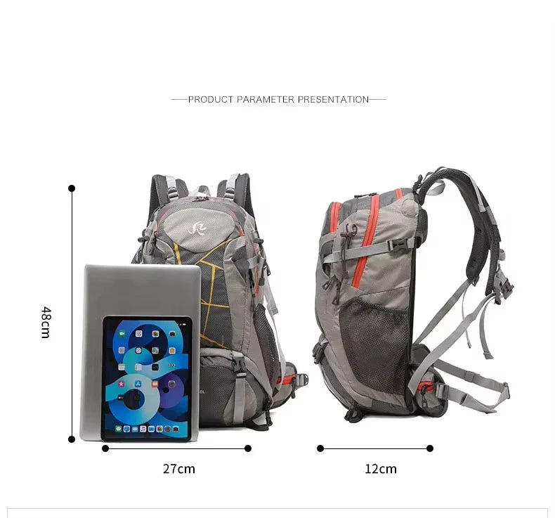 40L Waterproof Travel Hiking Backpack Sports Cycling Camping Backpack Rucksack Men Mountaineering Trekking Duffle Bagpack