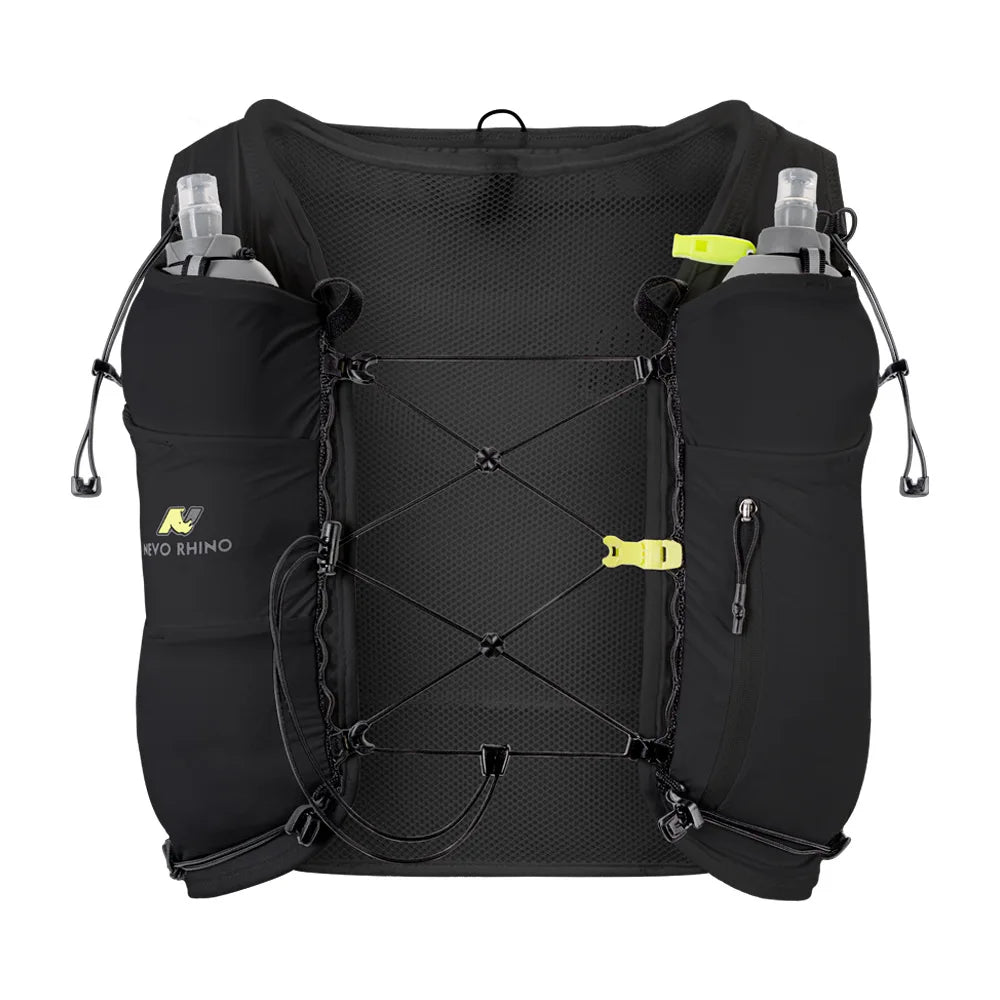 Lightweight White Running Vest Reflective Phone Holder Features Universal Cycling Running Hydration Access Polyester Waterproof